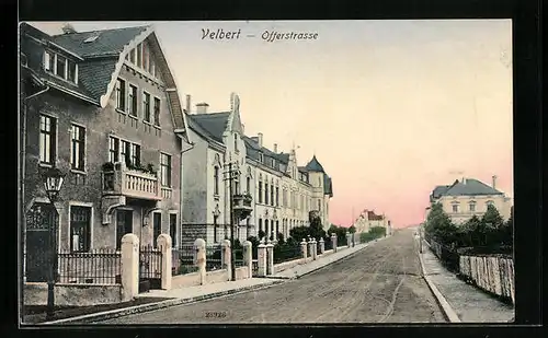 AK Velbert, Offerstrasse mit Bäumen