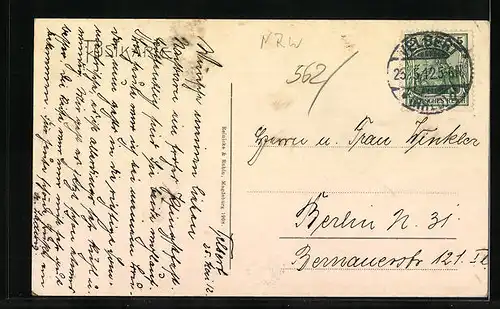 AK Velbert, Offerstrasse mit Bäumen