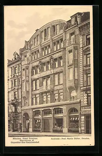 AK München, Hotel Terminus, Bayerstrasse 43