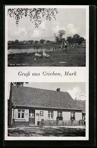 AK Grieben /Mark, Kolonialwarenladen von O. Deilitz