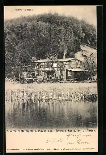 AK Bad Stuer, Timpers Restaurant Hintermühle am Plauer See