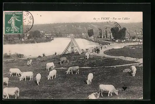 AK Montvicq, Vue sur l`Allier