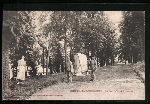 AK Bourbon-L`Archambault, Le Parc, Chaise à porteurs