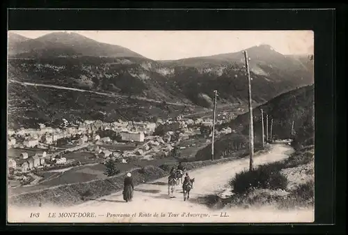 AK Le Mont Dore, Panorama et Route de la Tour d`Auvergne