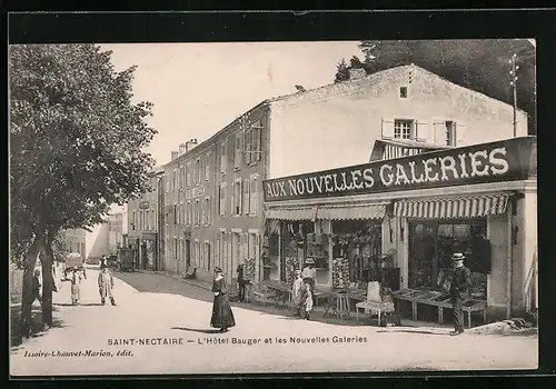 AK Saint-Nectaire, L`Hotel Bauger et les Nouvelles Galeries