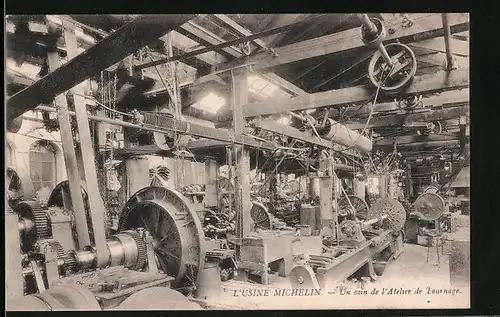 AK Clermont-Ferrand, L`Usine Michelin, Un coin de l`Atelier de Tournage