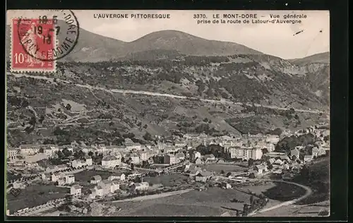 AK Le Mont-Dore, Vue générale prise de la route de Latour-d`Auvergne