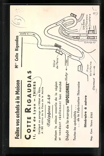 AK Thiers, Cotte Rigaudias, 11 Rue de Lyon
