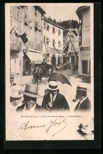 AK Charbonnières-les-Bains, La Grand`Rue