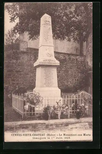 AK Cenves-Vieux-Chateau, Le Monument aux Morts