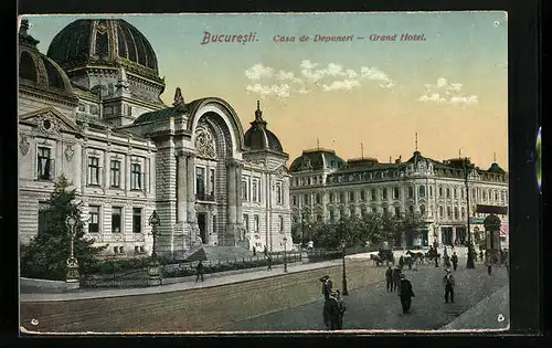 AK Bucuresti, Grand Hotel von der Strasse gesehen