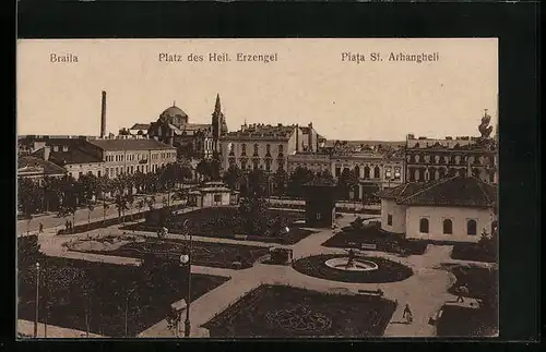 AK Braila, Platz des heiligen Erzengel