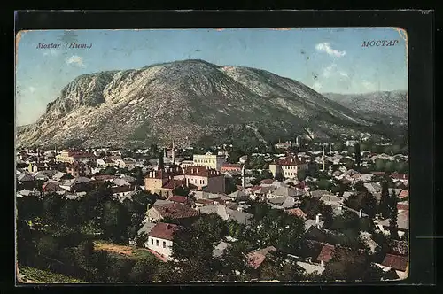 AK Mostar, Totalansicht aus der Vogelschau