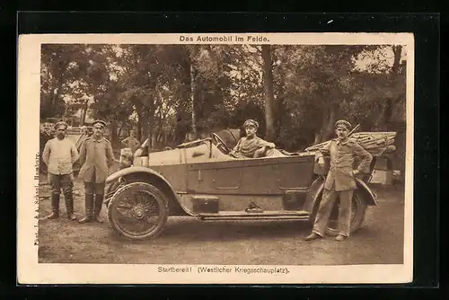 AK Das Automobil im Felde am westlichen Kriegsschauplatz