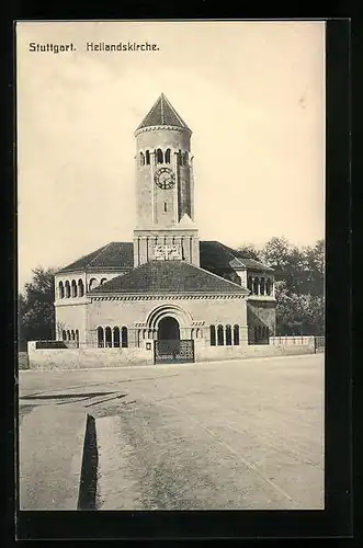 AK Stuttgart, Ansicht der Heilandskirche