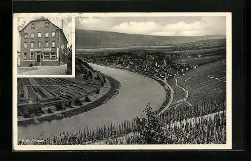 AK Kröv /Mosel, Gasthaus Kröver Ratskeller, Teilansicht