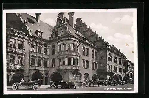 AK München, Aussenansicht des Münchner Hofbräuhaus