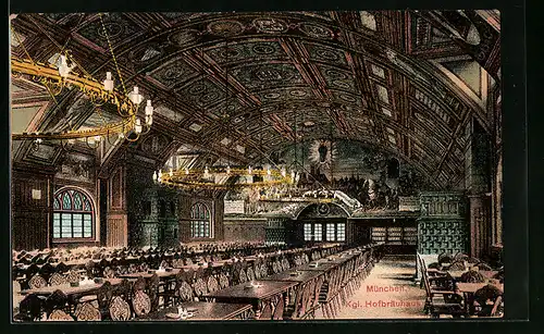 AK München, Festsaal des Münchner Hofbräuhaus