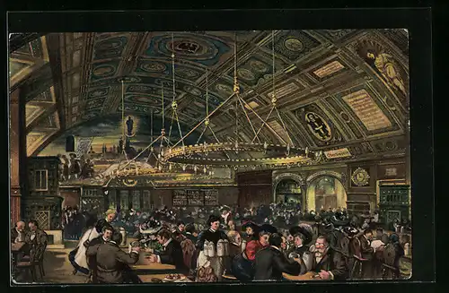 AK München, Festsaal des Kgl. Münchner Hofbräuhaus