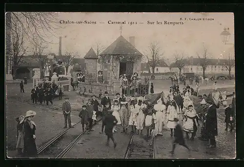 AK Chalon-sur-Saone, Carnaval 1912, Sur les Remparts