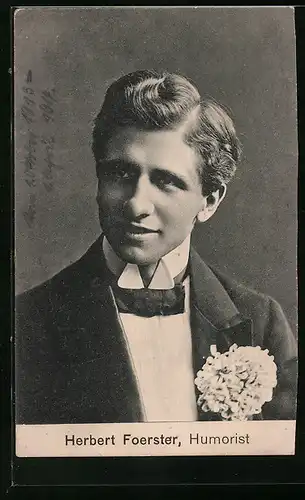 AK Portrait von Komiker Herbert Foerster, Humorist