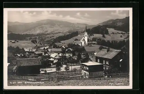 AK Egg i. Bregenzerwald, Ortsansicht mit Kirche