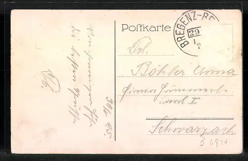 AK Sulzberg, Ortsansicht mit Brunnen