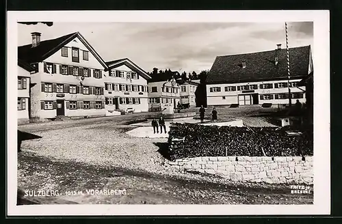 AK Sulzberg, Marktplatz mit Brunnen