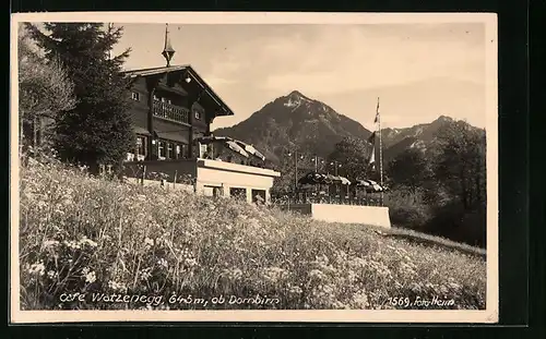 AK Watzenegg b. Dornbirn, Café mit Sonnenterrassen