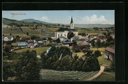 AK Alberschwende, Ortsansicht mit Kirche