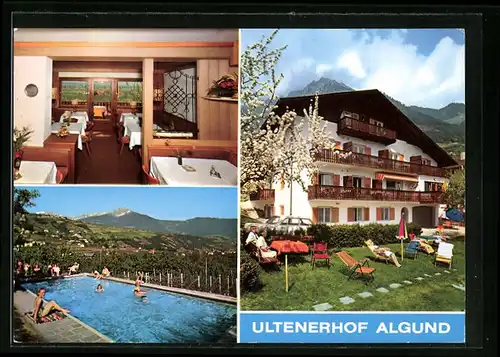 AK Algund bei Meran, Pension Ultenerhof mit Swimming Pool