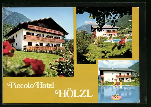 AK Algund bei Meran, Piccolo Hotel Hölzl mit Swimming Pool
