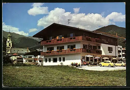 AK Toblach, Albergo Gasthof Stauder und Kirche