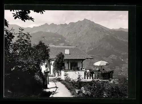 AK Marling bei Meran, Gasthaus Schönblick am Waalweg