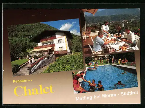 AK Marling bei Meran, Hotel-Pension Chalet in der Nörderstrasse 17