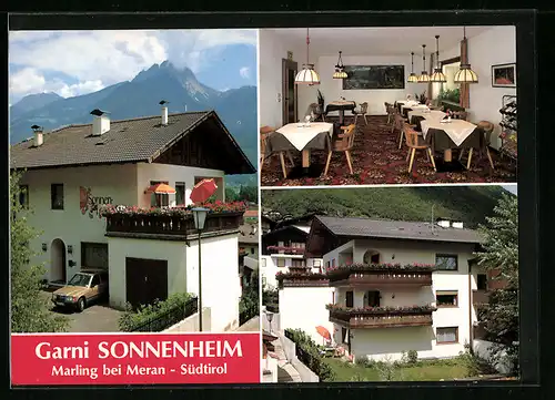 AK Marling bei Meran, Hotel Garni Sonnenheim in der Max Valierstrasse 5 /11