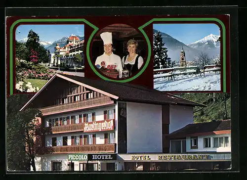 AK Marling bei Meran, Piccolo Hotel Marlingerhof in versch. Ansichten