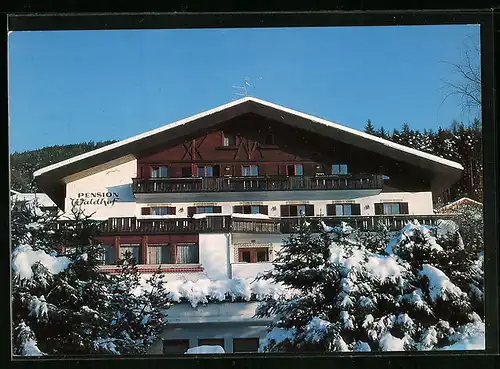 AK Percha b. Bruneck, Hotel-Pension Waldhof im Winter