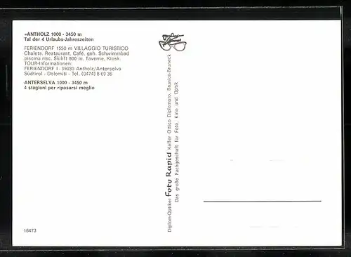 AK Antholz, Hotel und Feriendorf Antholz mit Landschaftspanorama