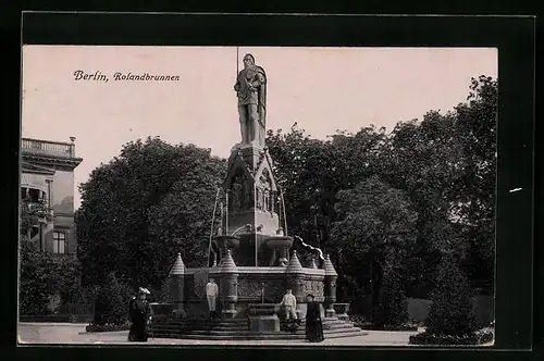 AK Berlin, Rolandsbrunnen, Kemperplatz