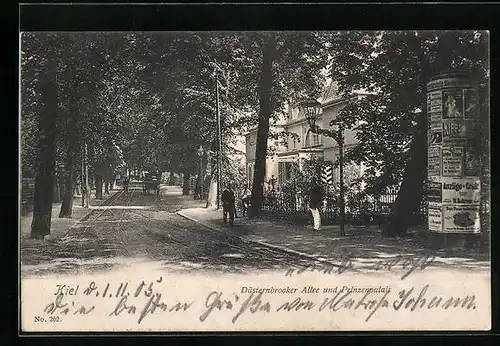 AK Kiel, Düsternbrooker Allee und Prinzenpalais