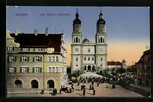 AK Kempten /Allg., Kath. Kirche und Stiftshallen