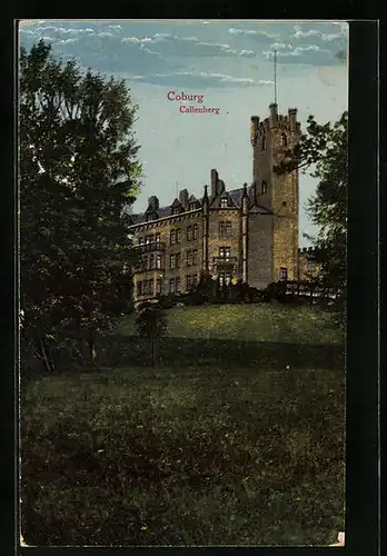 AK Coburg, Blick zum Schloss Callenberg