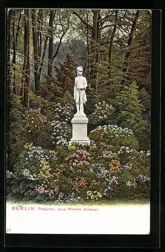 AK Berlin, Jung Wilhelm Denkmal im Tiergarten