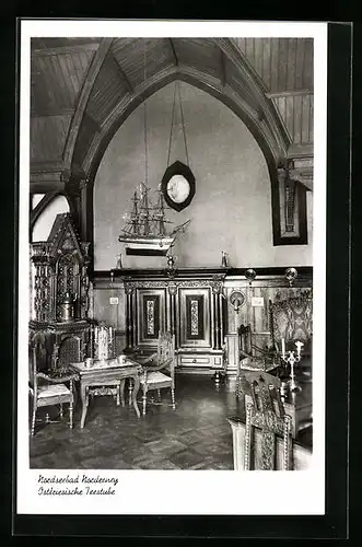 AK Norderney, Gasthaus und Ostfriesische Teestube im Nordseebad, Innenansicht