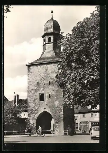 AK Sömmerda, Strassenpartie am Erfurter Tor