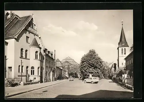 AK Sömmerda, Passanten in der Weissenseer Strasse