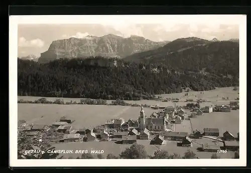 AK Bezau im Breg. Wald, Gesamtansicht gegen Canisfluh