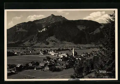 AK Bezau, Gesamtansicht aus der Ferne