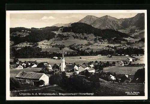 AK Lingenau im Bregenzerwald, Ortsansicht mit Winterstaude